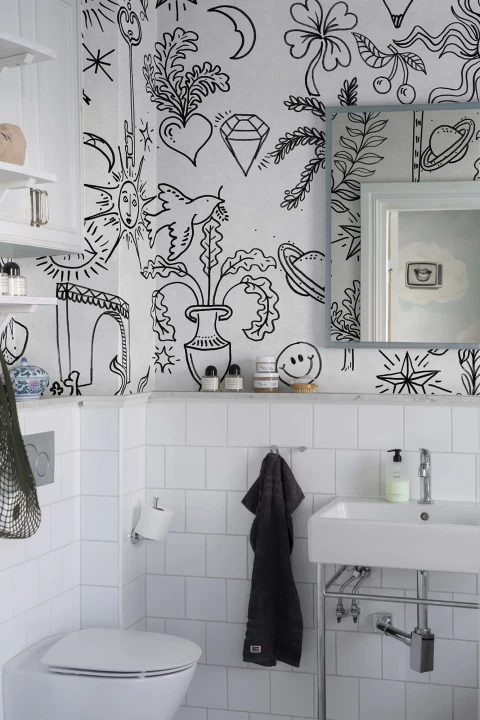 Doodle pattern wallpaper design