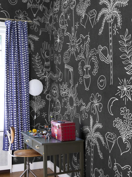 Doodle pattern wallpaper design