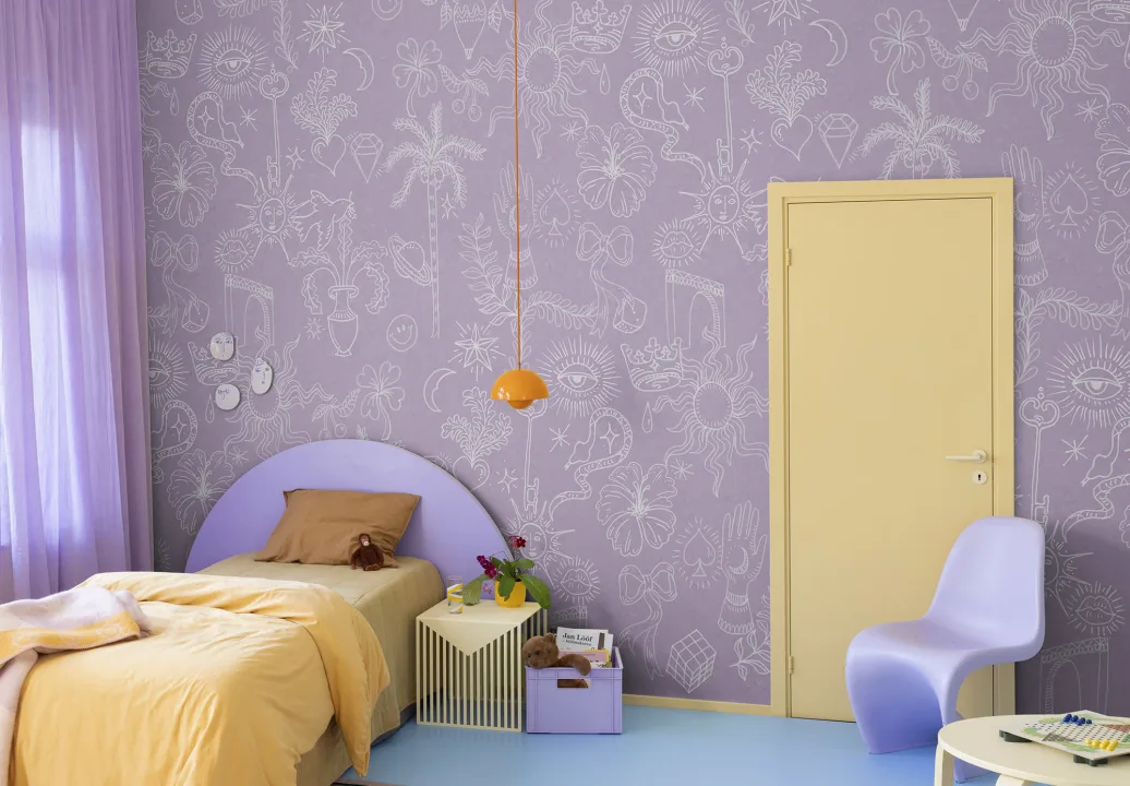 Doodle pattern wallpaper design