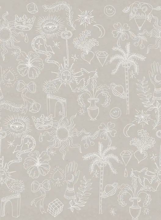 Doodle pattern wallpaper design