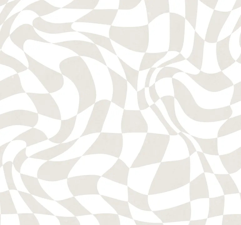 Beige geruit maximalistisch behang