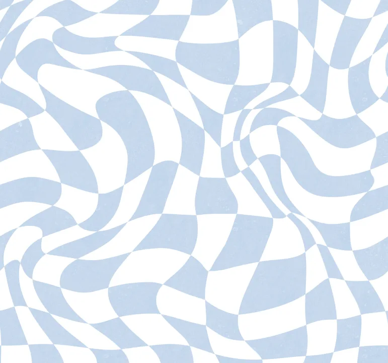 Blue checkered maximalist wallpaper