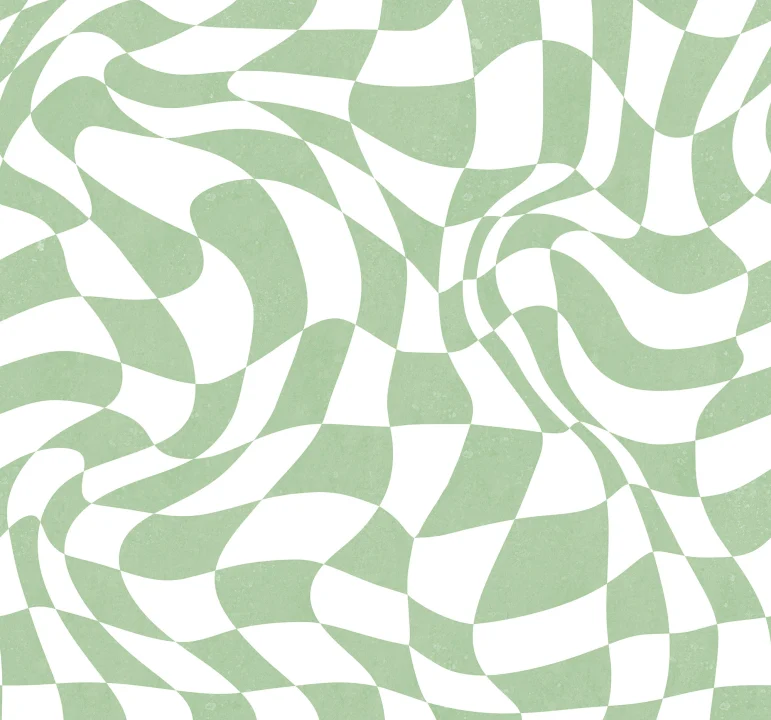 Green checkered maximalist wallpaper