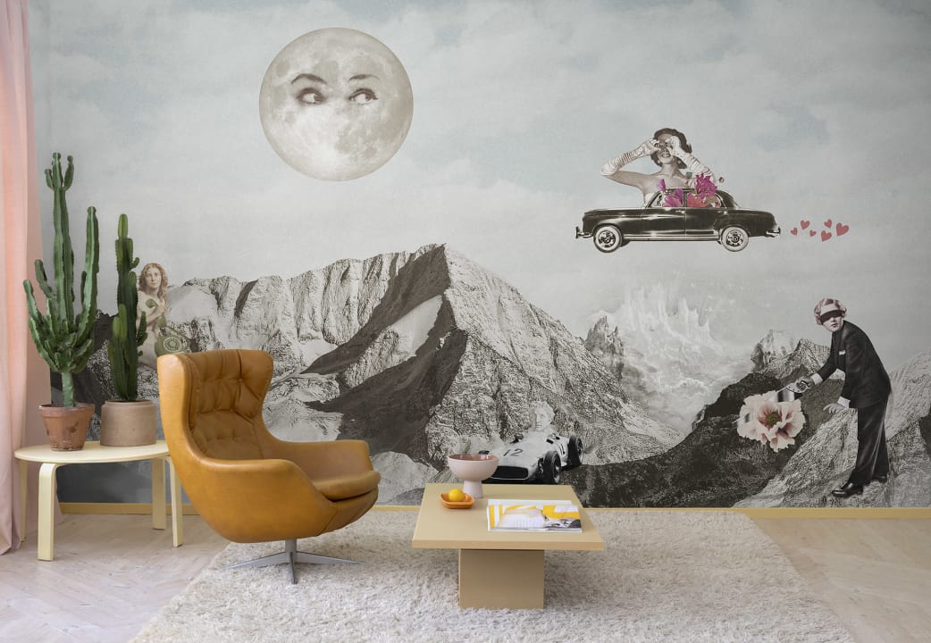 Vintage style retro wallpaper