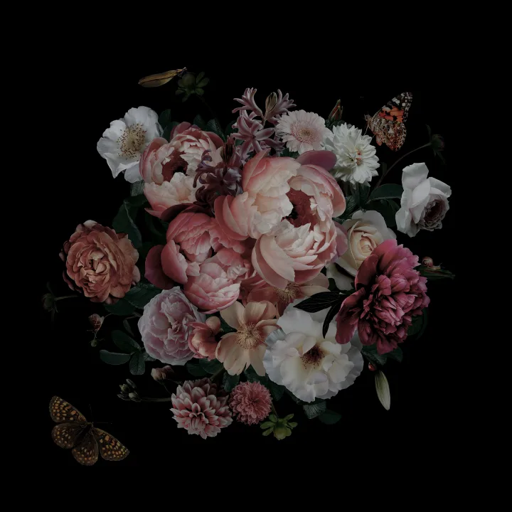 Blomster og sommerfugle