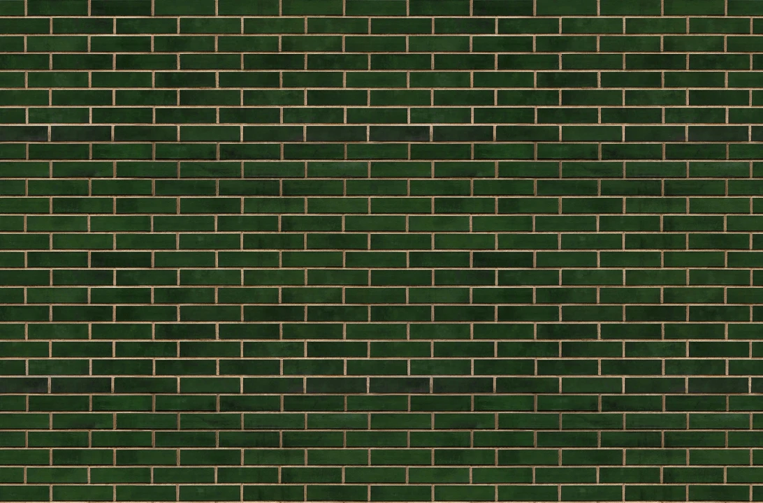 Wall of Tiles in Green