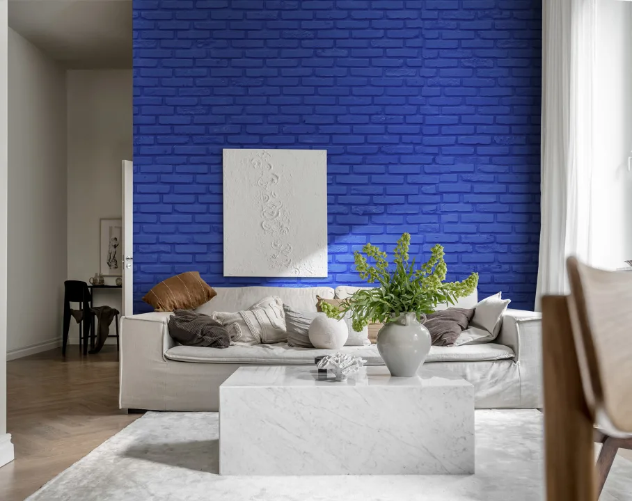 Brick Wall in Cobalt