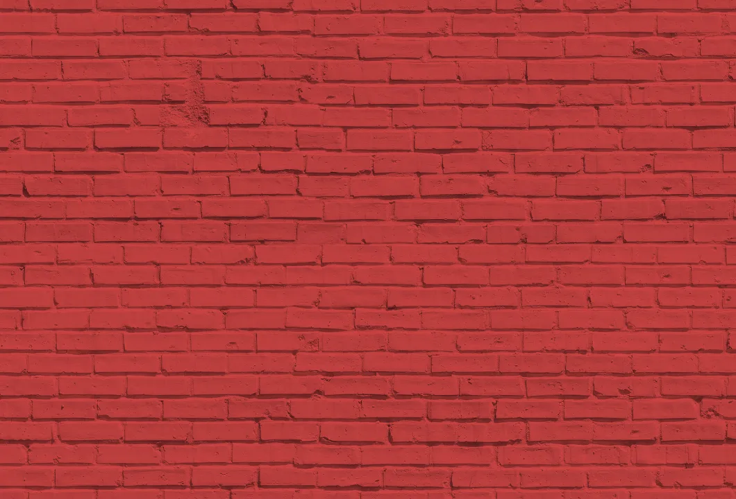Mur de briques en rouge