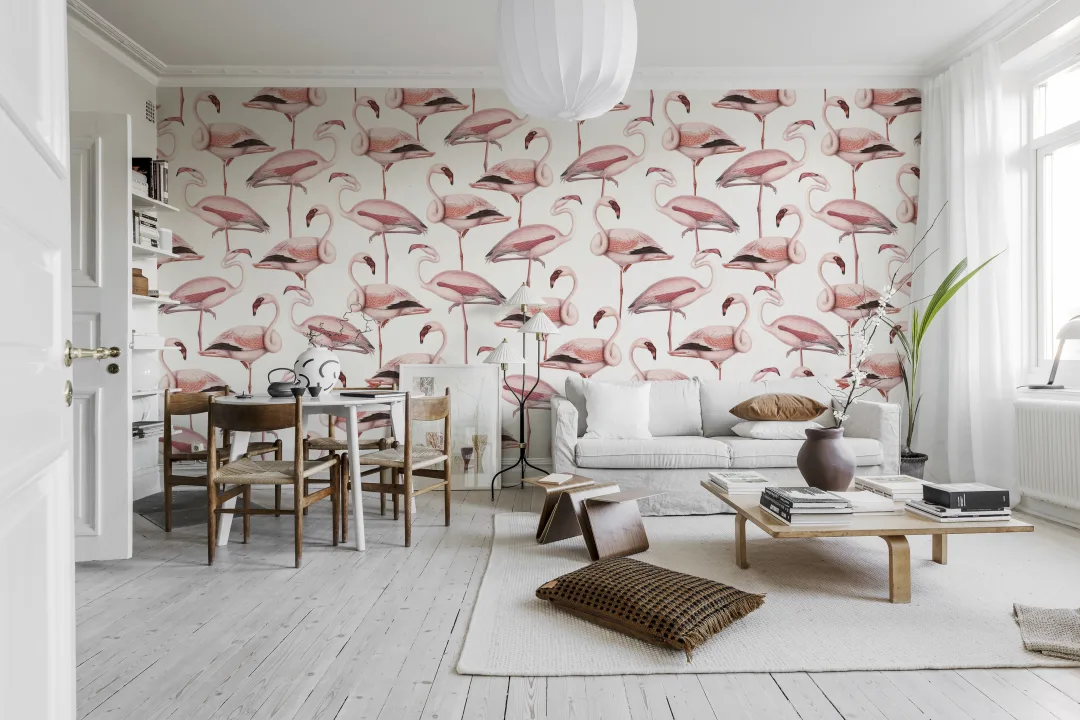 A Flamingo Fiesta in Pastel Tones