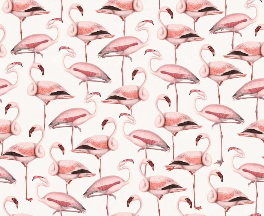 A Flamingo Fiesta in Pastel Tones