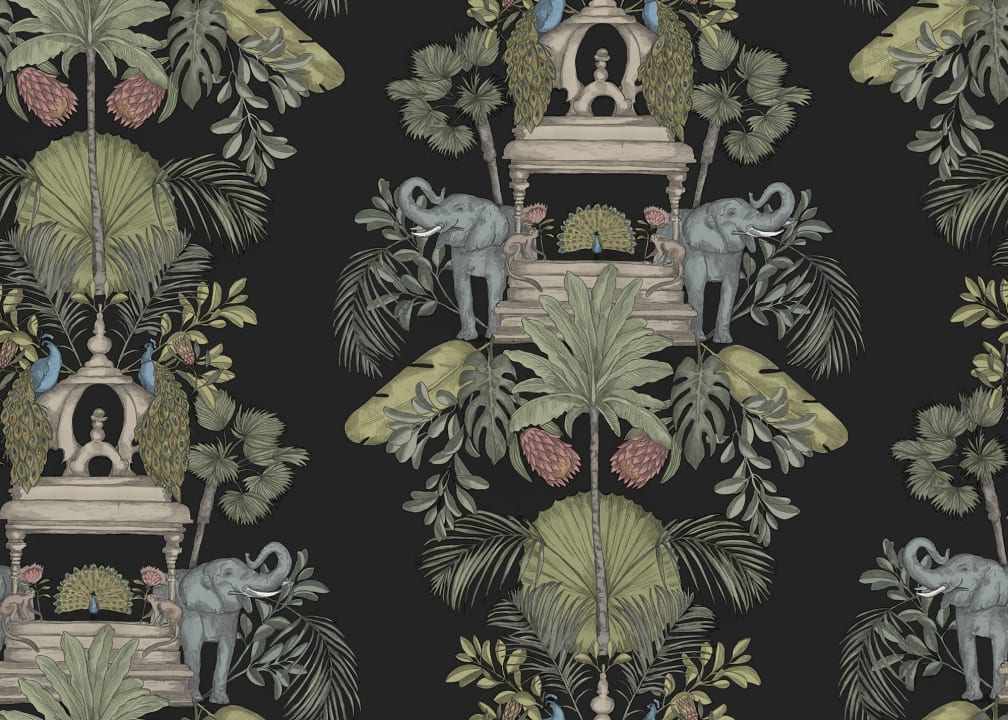 A Majestic Jungle with Elephants