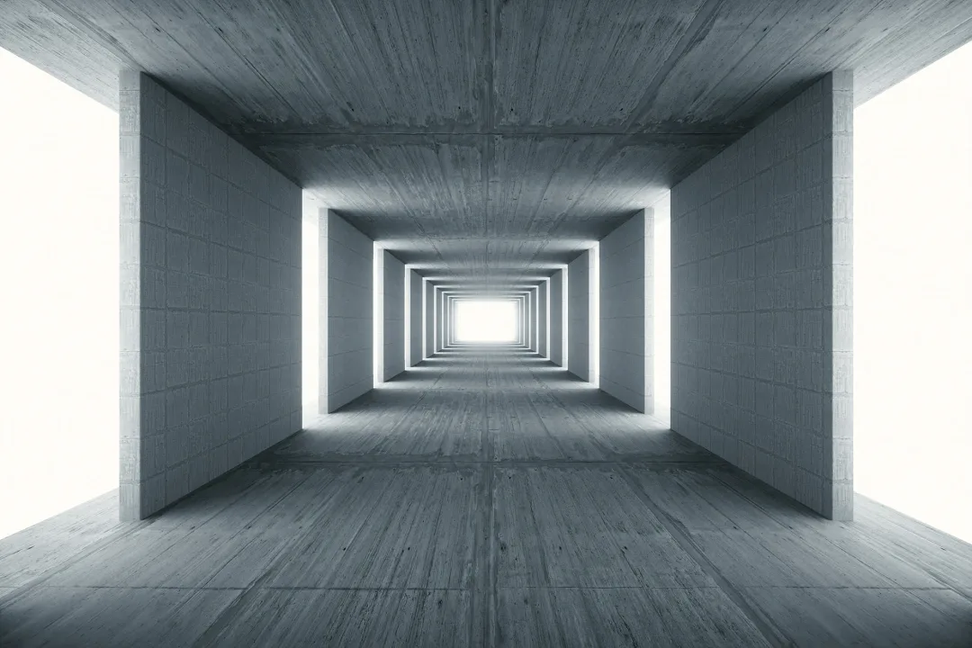 Betoverende tunnel met 3D-effect