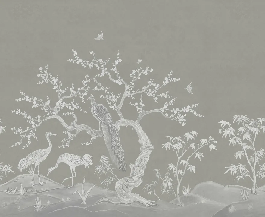 Graceful Birds and Blossoming Branches