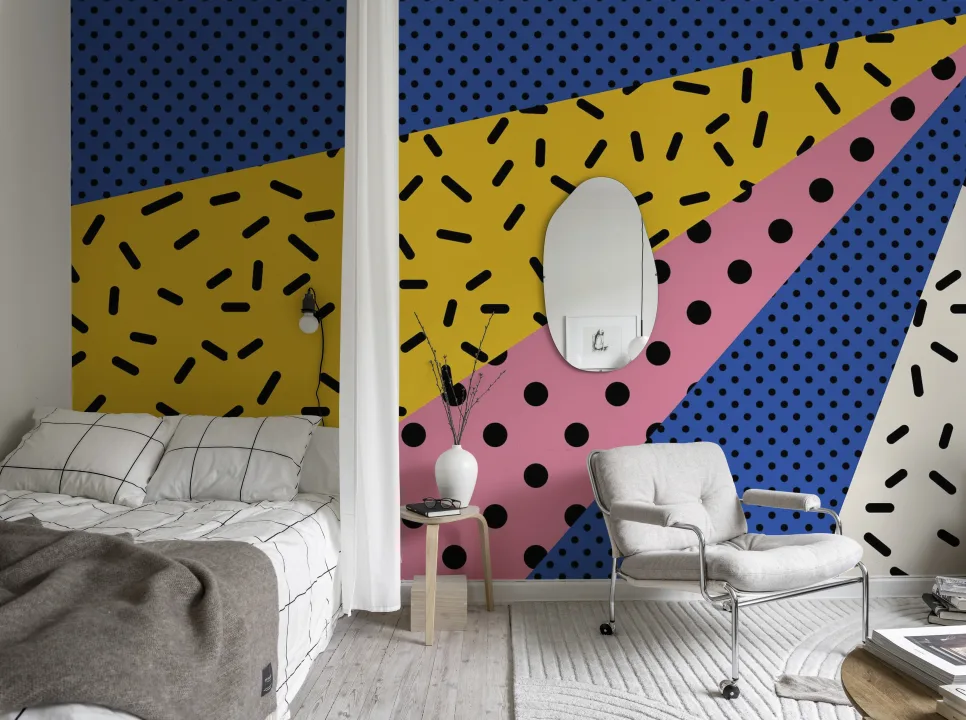 Nostalgic Pop Art with Polka Dots