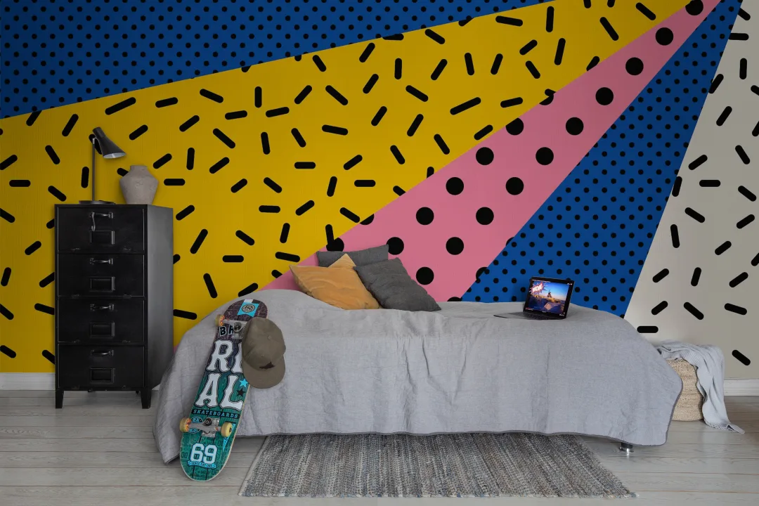 Nostalgic Pop Art with Polka Dots