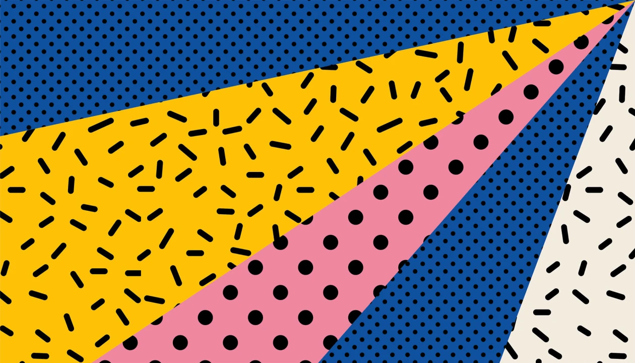 Nostalgic Pop Art with Polka Dots