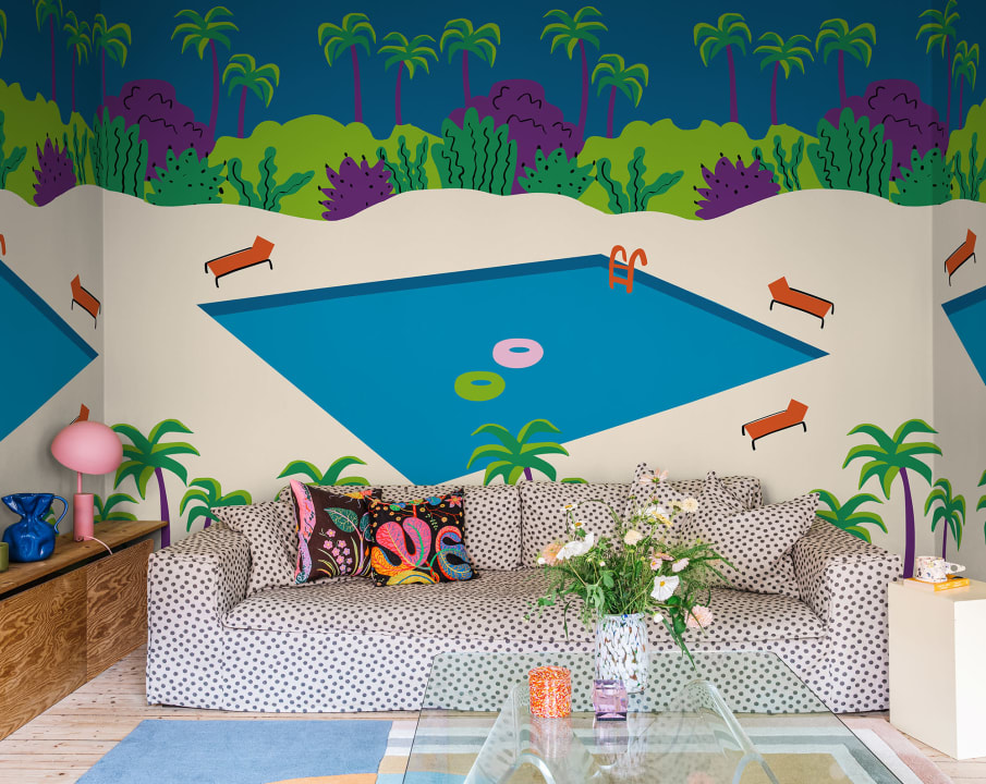 Au bord de la piscine