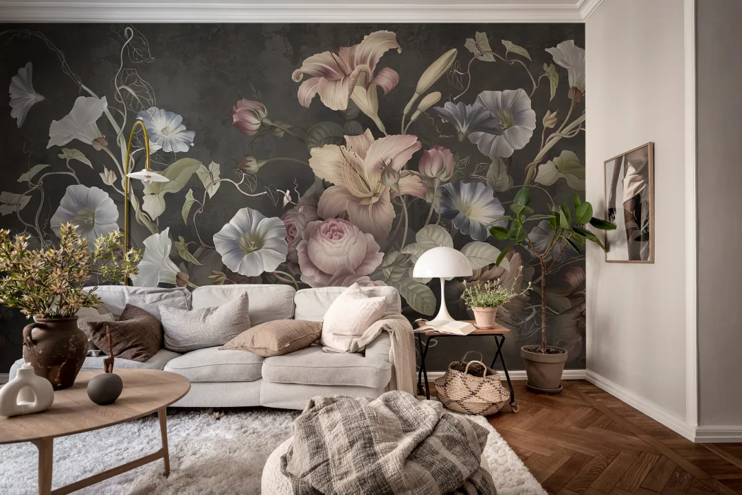 Floral Drama on Concrete