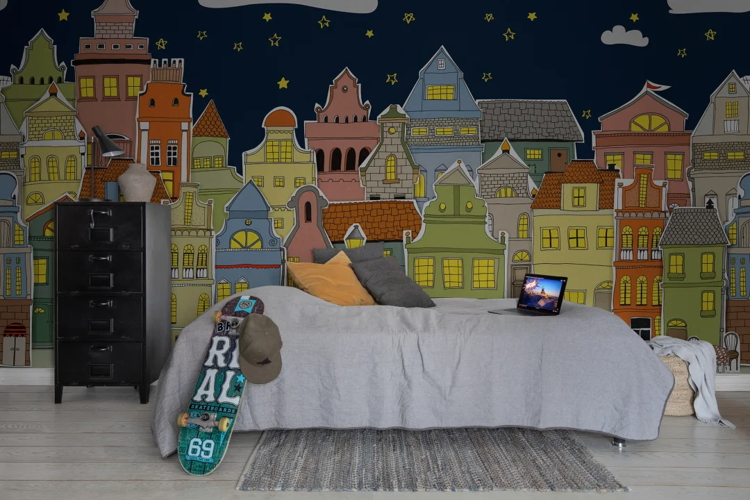 Londen Huizen Nacht