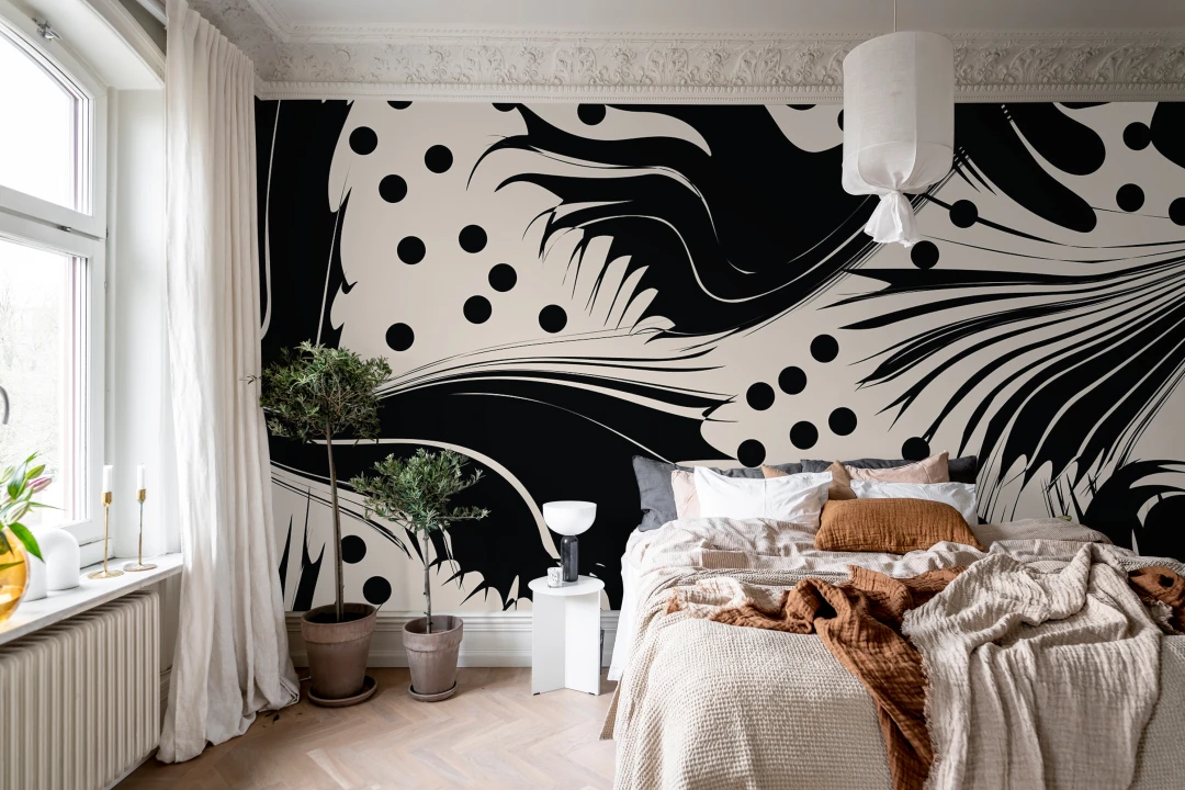 Motif brossé et pointillé