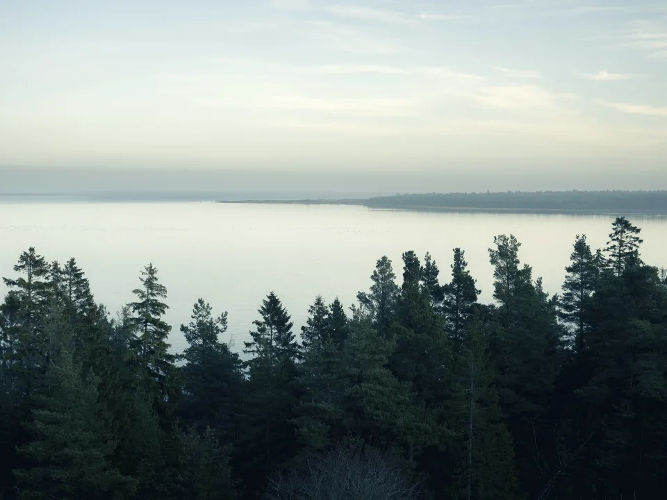La beauté tranquille d'un point de vue élevé