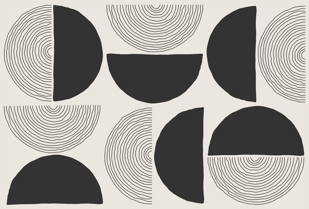 Monochrome Kugeln Eleganz