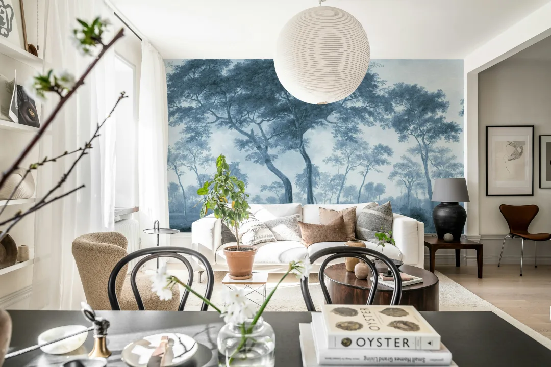 Vintage Blue Forest