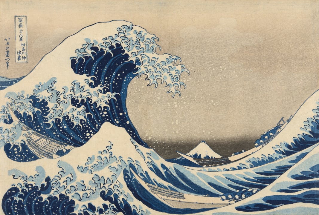 Famosa xilogravura de ondas