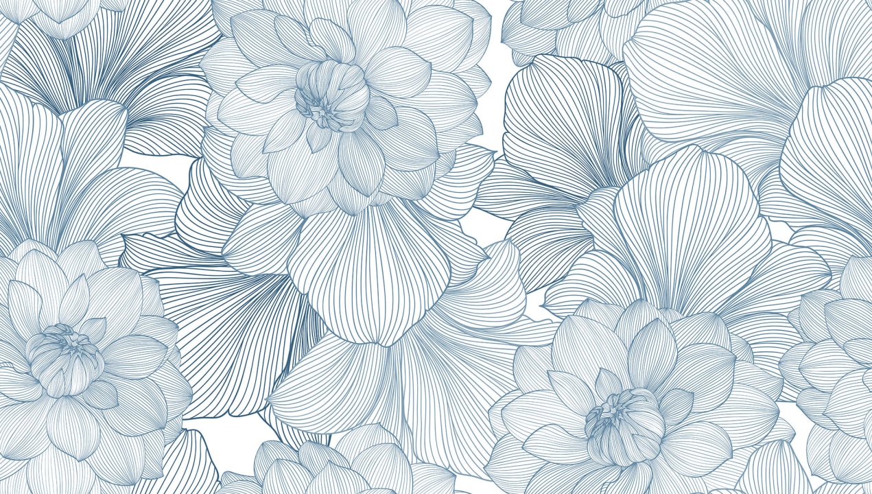 Sophisticated Blue Florals