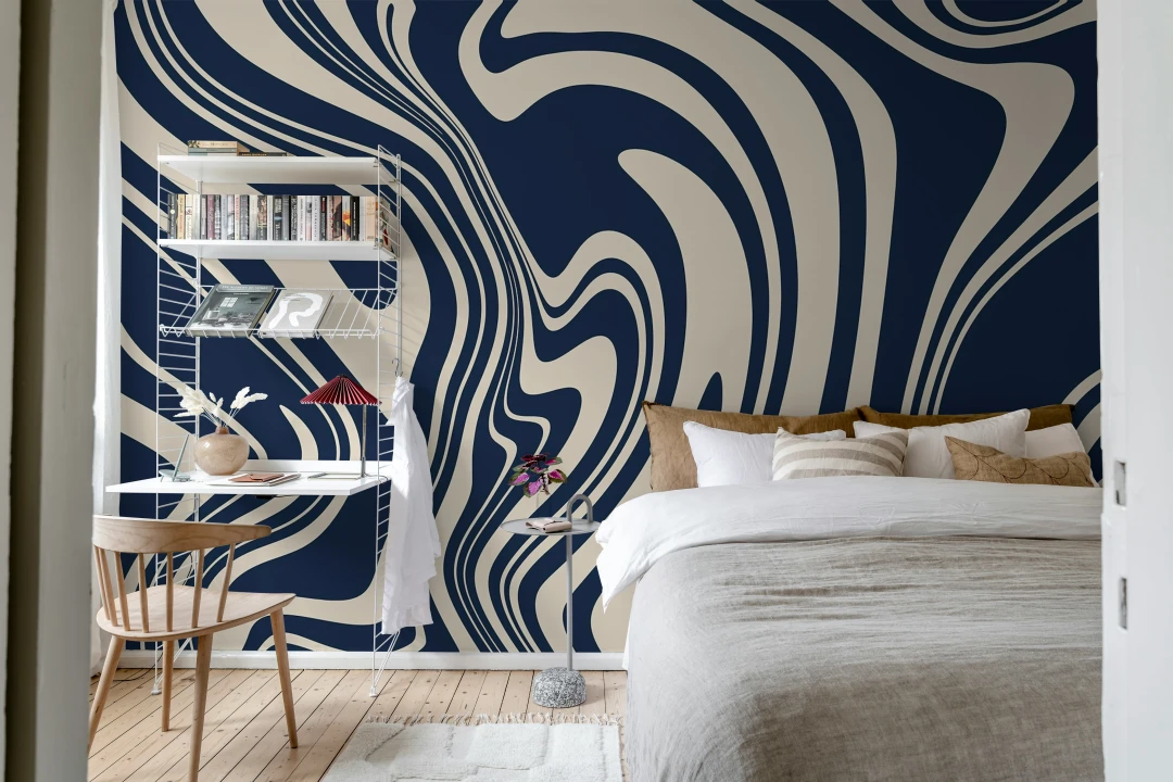 Délice de tourbillons bleus