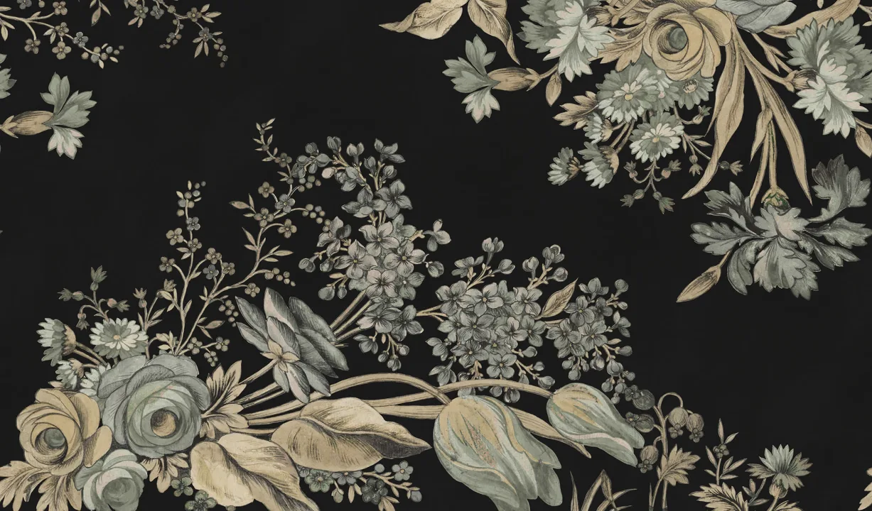 Dramatische schwarze Blumen
