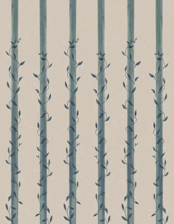 Blauw blad met strepen