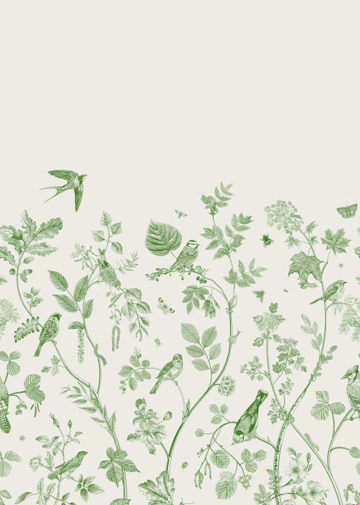 Des fleurs vertes rafraîchissantes
