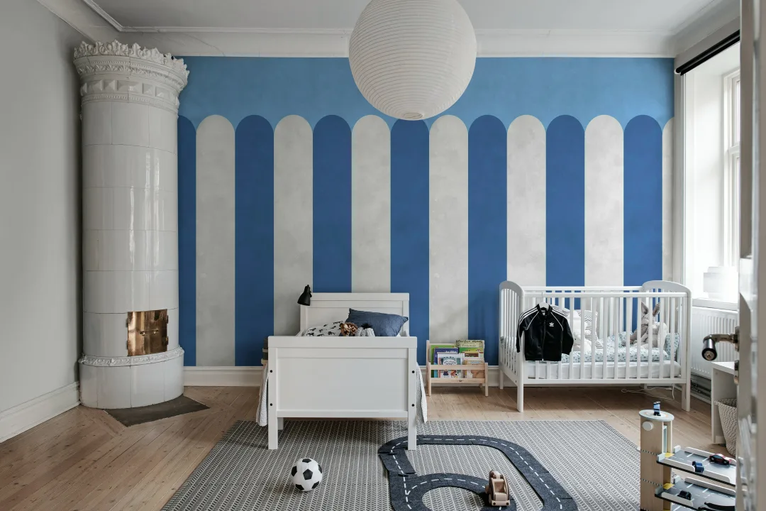 Playful Blue Stripes