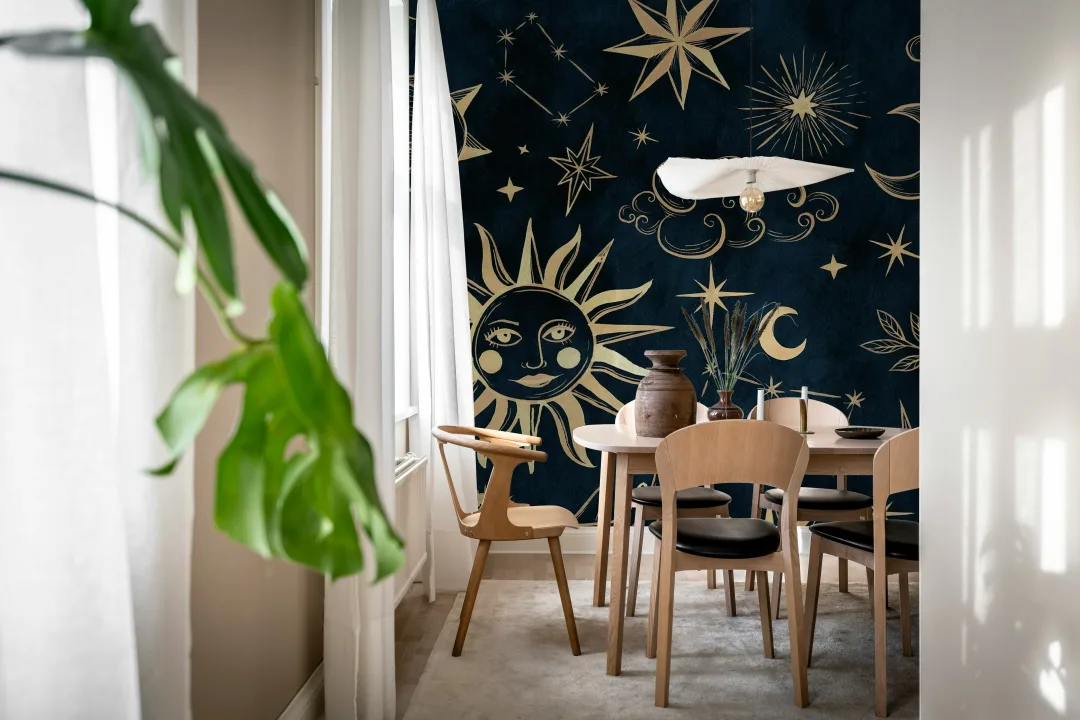 Rêves Célestes : Papier peint de nuit astrologique
