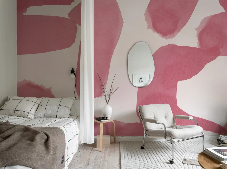 Joie abstraite en rose