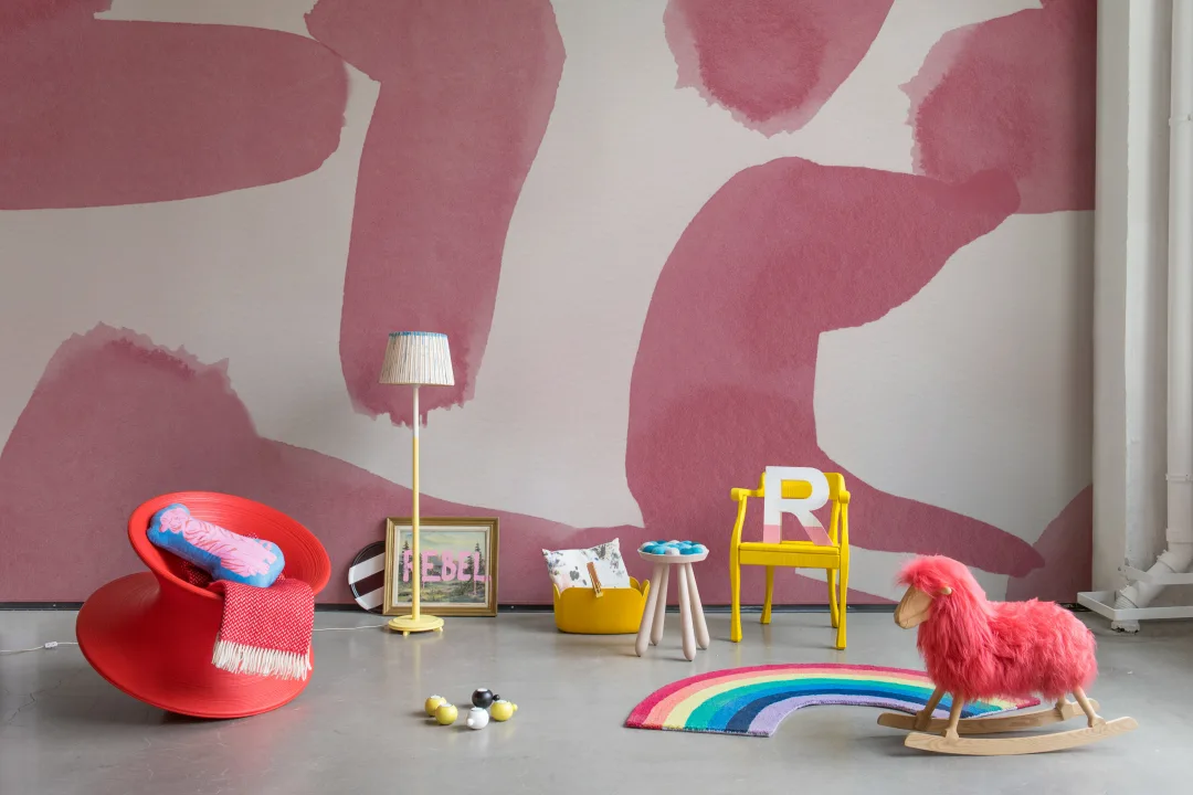 Joie abstraite en rose