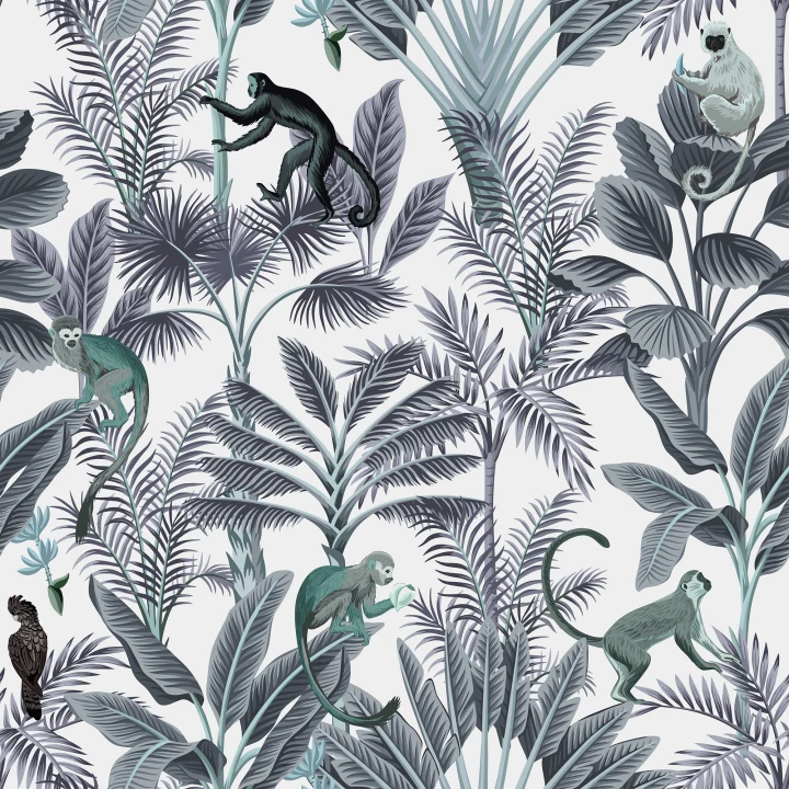 Playful Tropical Monkeys