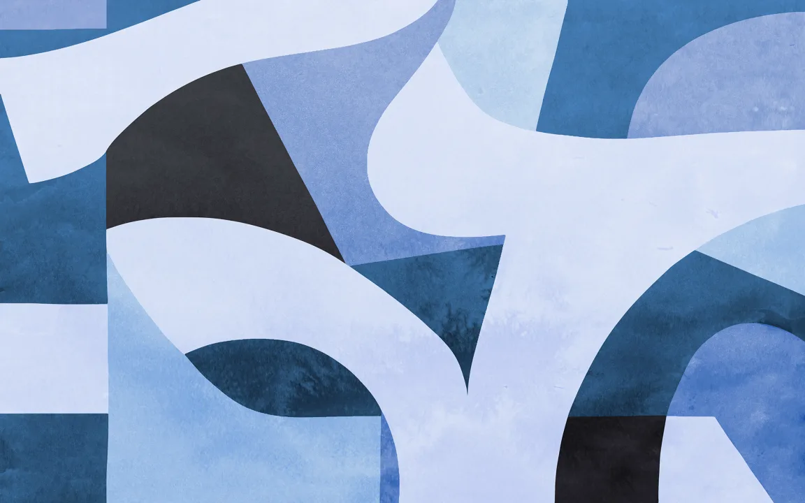 Bold Blue Abstraction