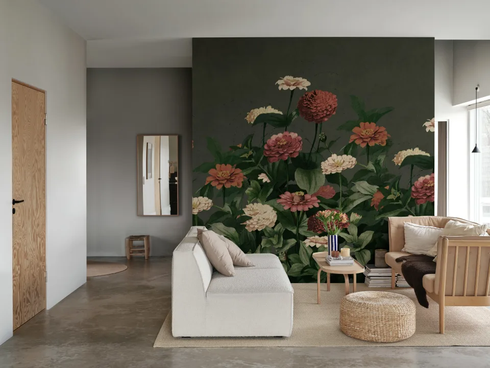 Dark Vintage Meadow Elegance