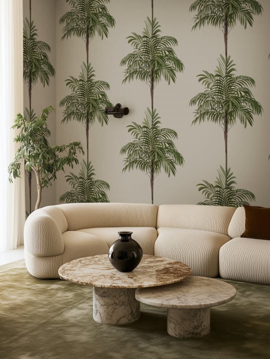 Chic Palm Stripes