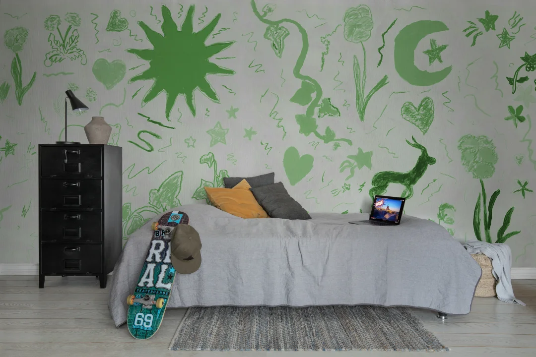 Rebel Walls x John-John: Chroma's Enchanted Green