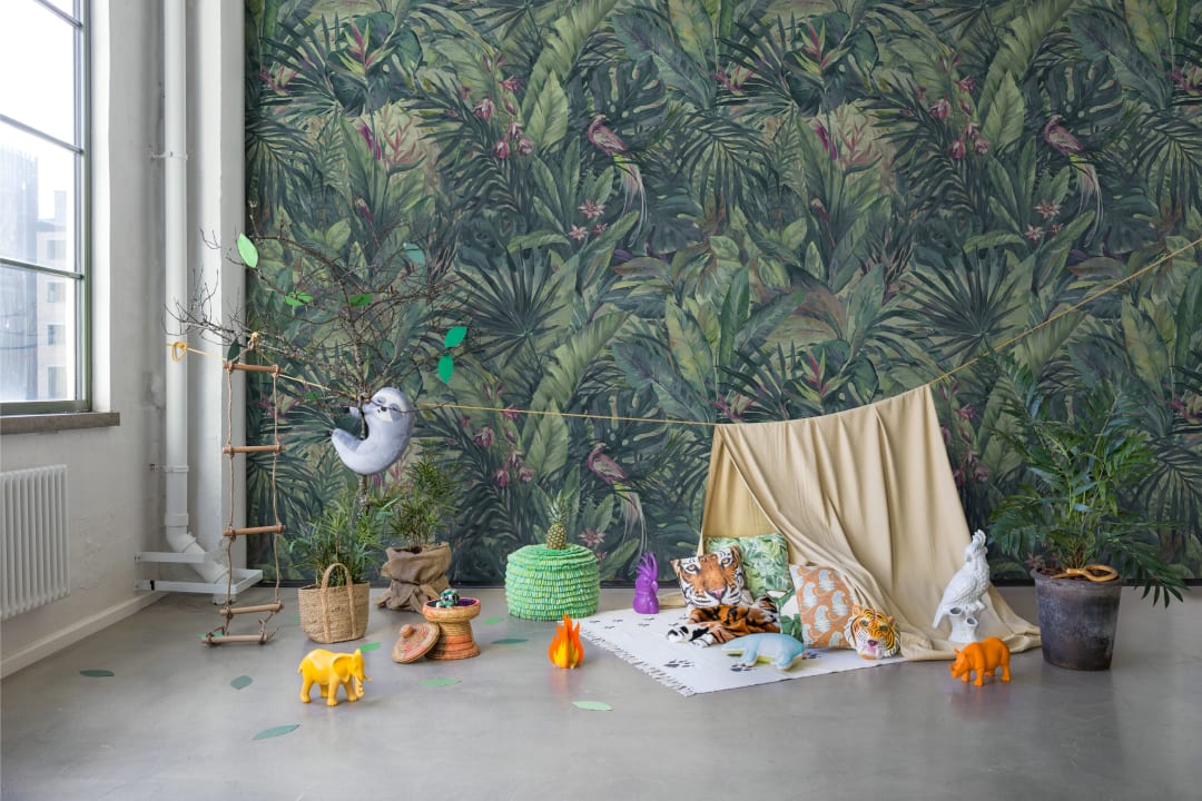 Explore a Tranquil Jungle with Elegant Birds
