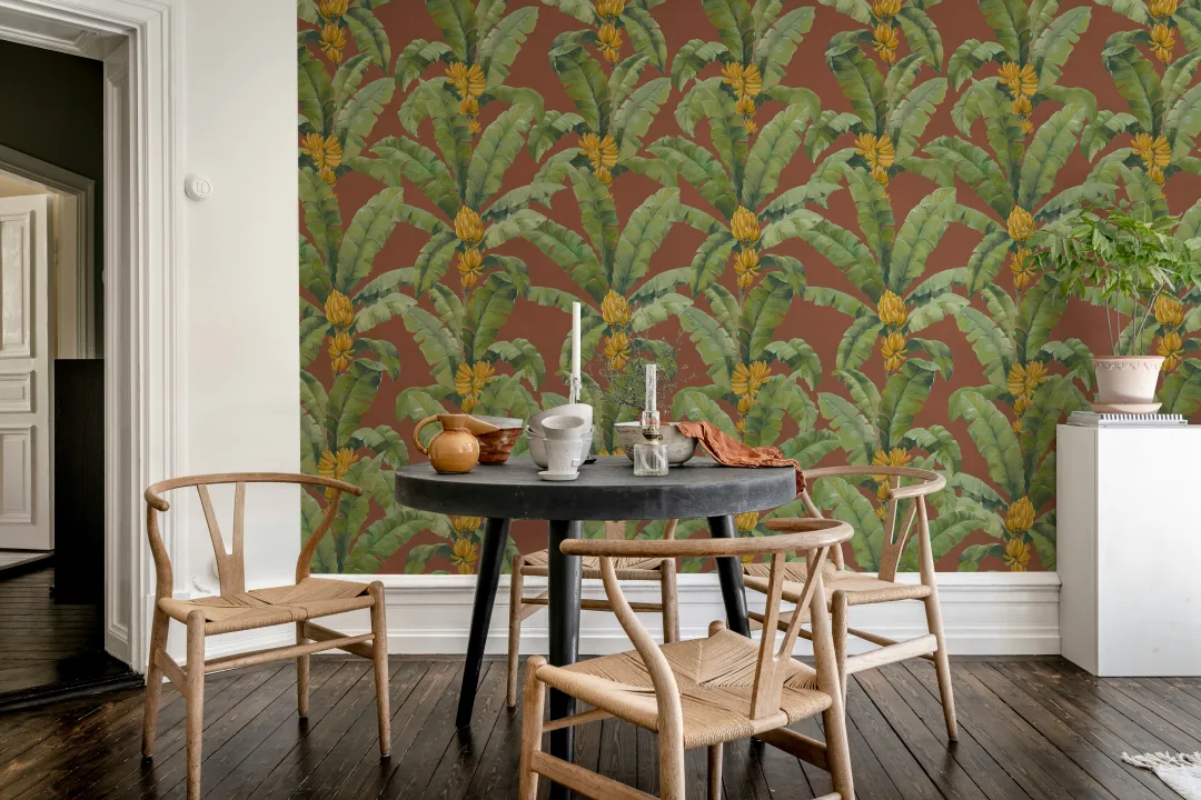 Élégance Tropicale avec Feuilles de Banana