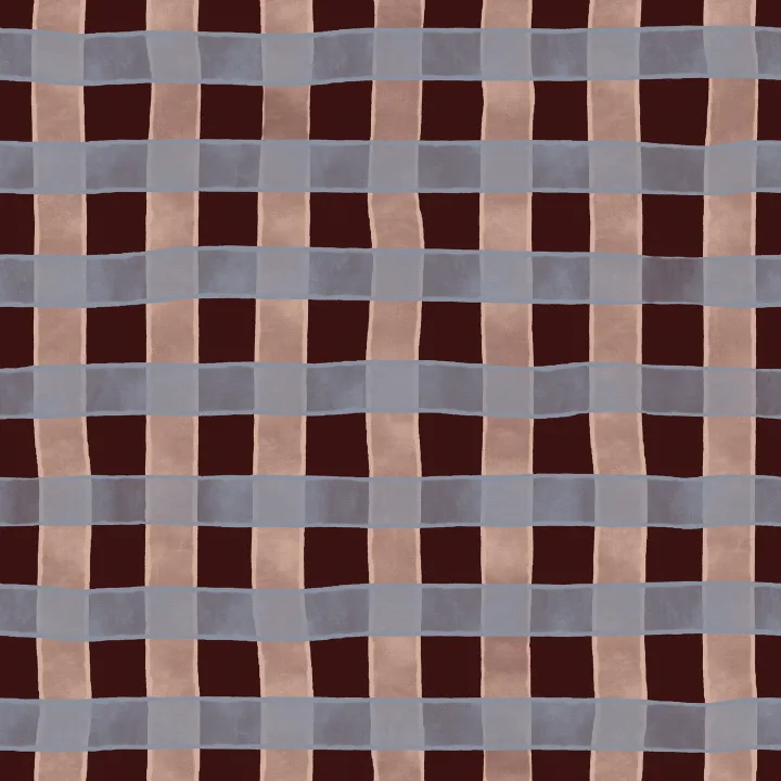Burgundy Charm: Gingham Delight