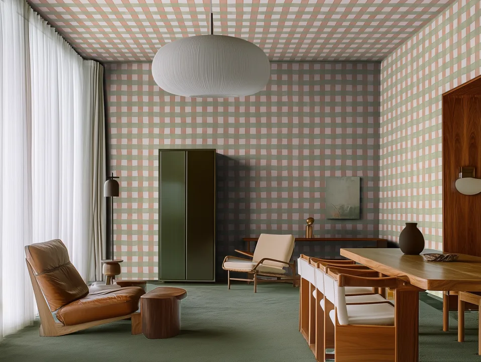 Sjarmerende gingham i rosa nyanser