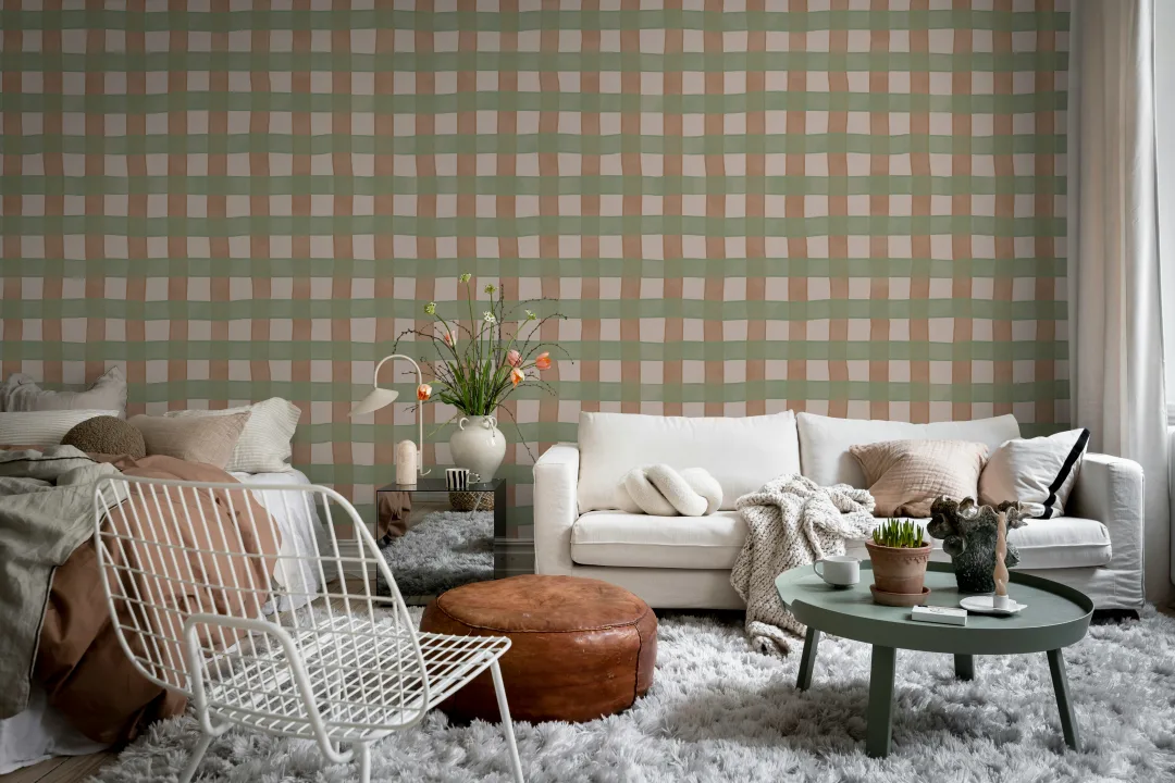 Uroczy gingham w różowych odcieniach