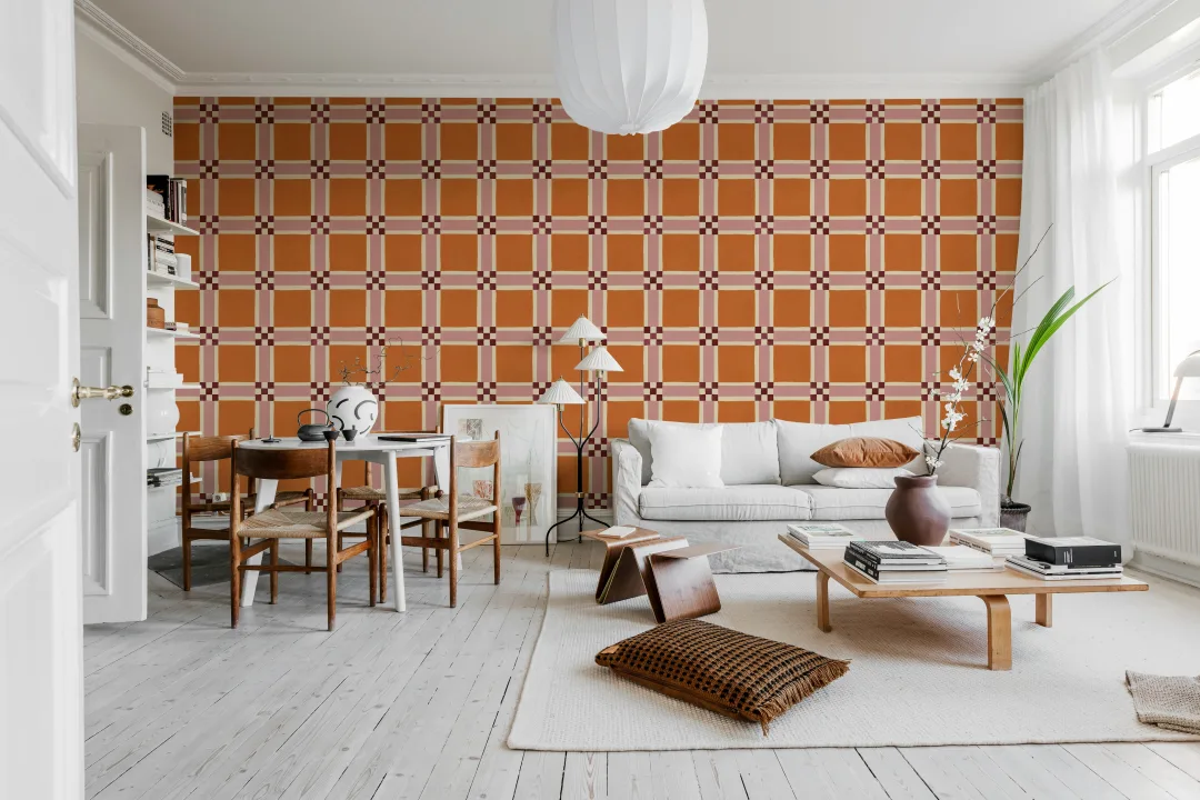 Chic & Vibrant: Orange Grid