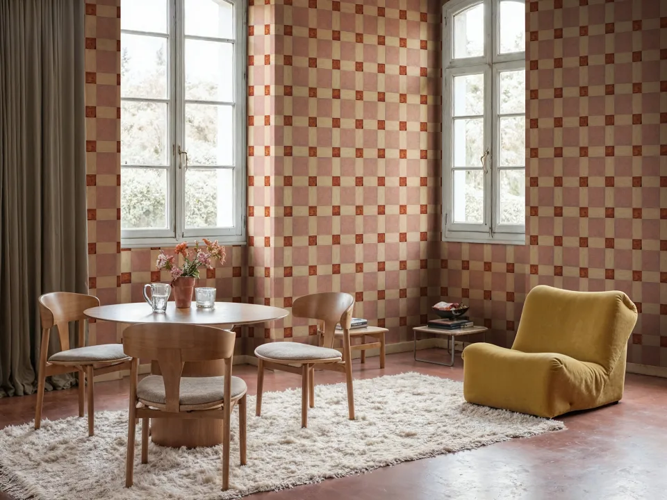 Postaw na rzemieślniczą elegancję z czerwonymi kwadratami