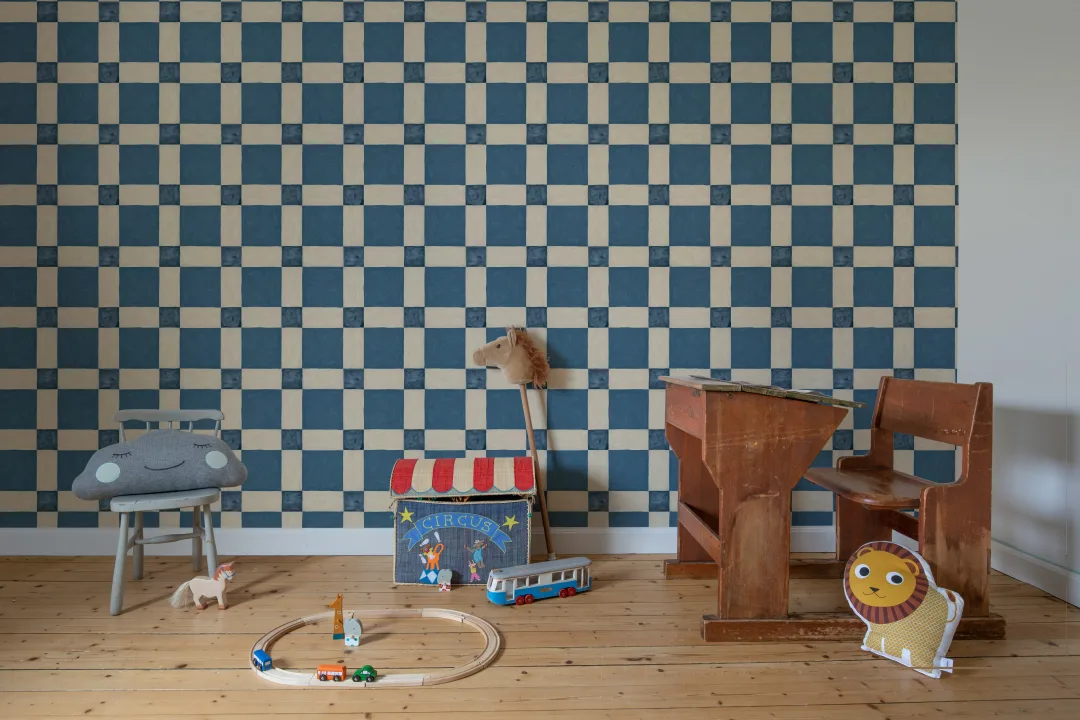 Claim Your Space with Timeless Blue Checks